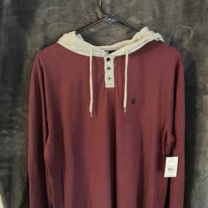 Hooded Maroon Volcom Long Sleeve